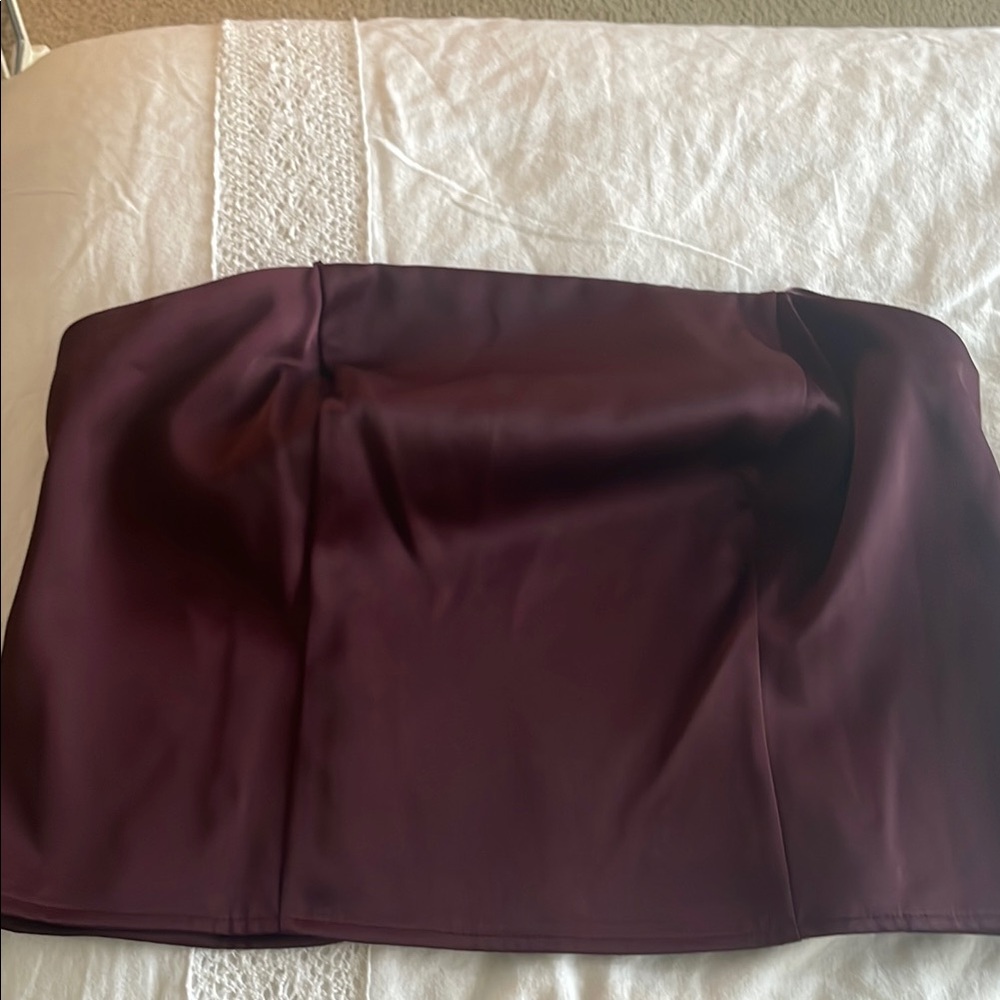 Stylish dark burgundy tube Top